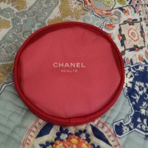 Red Chanel Travel Makeup Bag